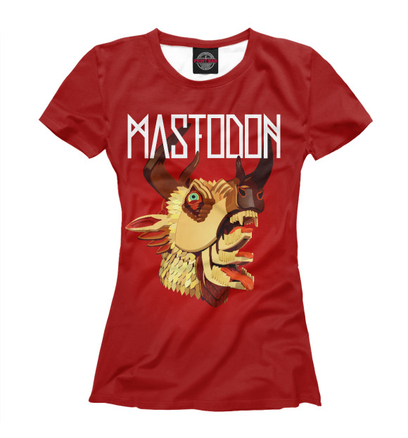 Женская футболка с изображением Mastodon цвета Белый