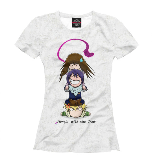 Футболка для девочек с притом Бездомный Бог цвета Белый Футболка для девочек с изображением Бездомный Бог цвета Белый