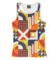 Женская майка-борцовка Pattern - blue and orange