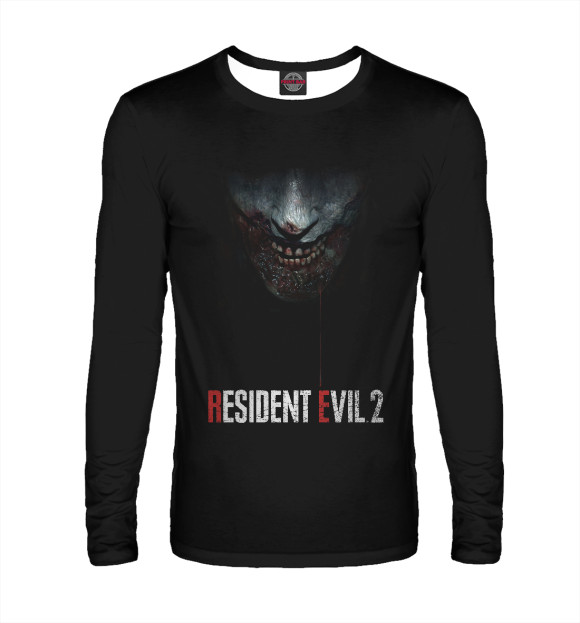 Мужской лонгслив с изображением Resident Evil цвета Белый