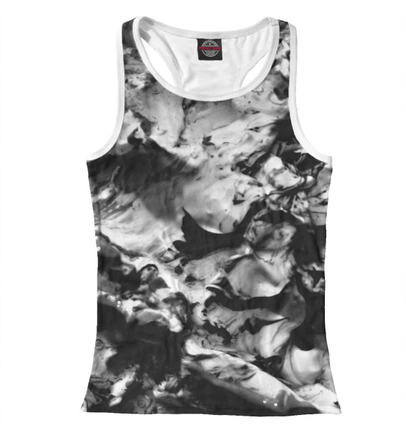 Женская майка-борцовка с изображением Серые краски цвета Белый