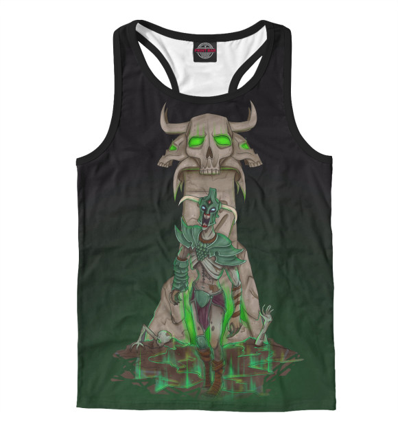 Мужская майка-борцовка с изображением Dota цвета Белый