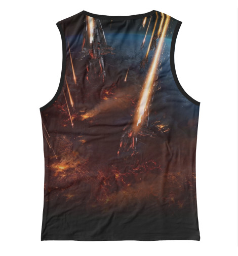 Майки Print Bar, Белый, Mass Effect — Шепард