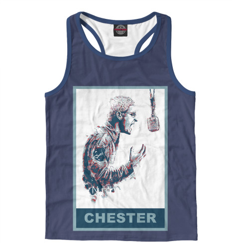 

Майки борцовки Print Bar, Белый, Chester - Linkin Park