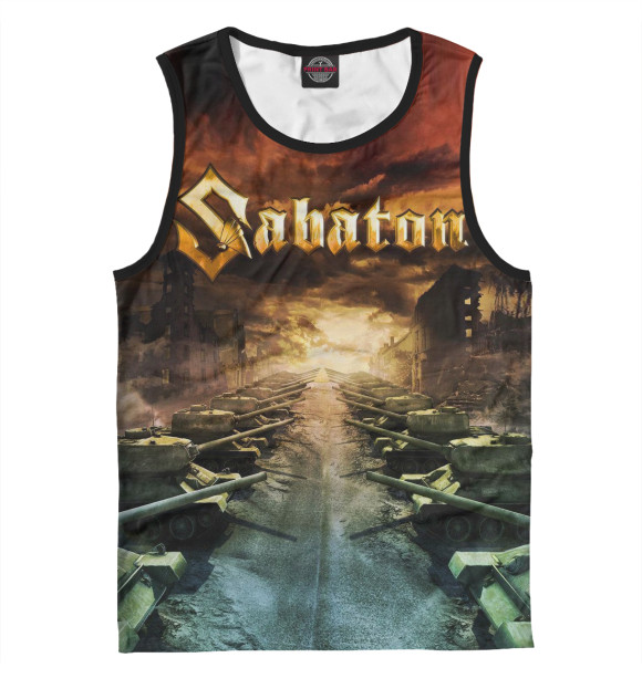 Мужская майка с изображением Sabaton цвета Белый