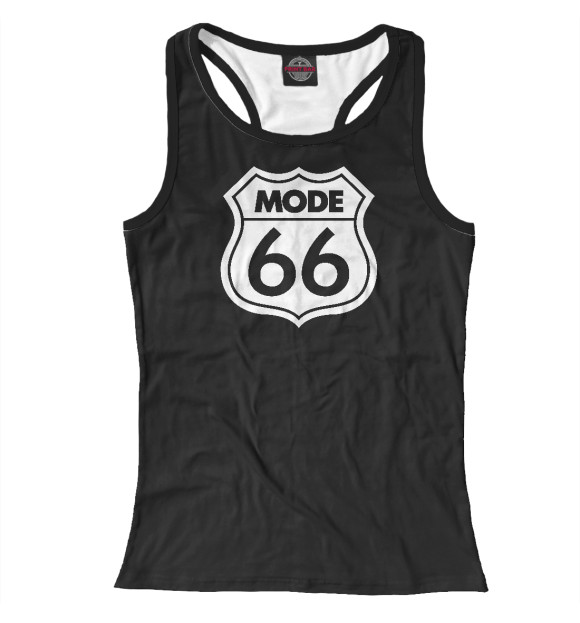 Женская майка-борцовка с изображением Mode 66 цвета Белый