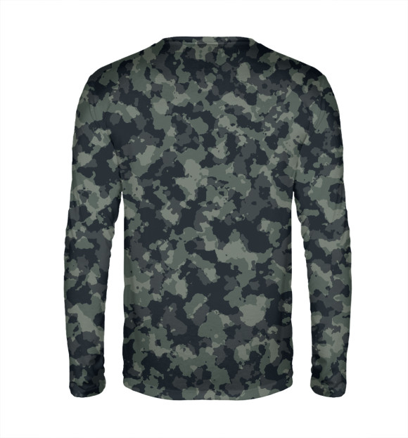 Мужской лонгслив с изображением Камуфляж цвета Белый