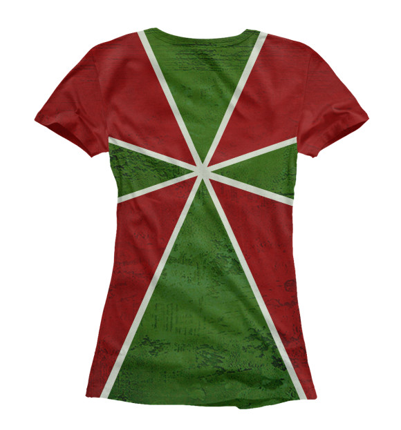 Женская футболка с изображением Пограничные Войска цвета Белый