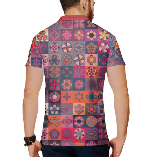 

Поло Print Bar, Белый, Цветочные лоскуты