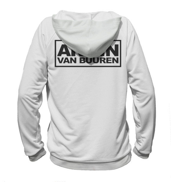 Мужское худи с изображением Armin van Buuren цвета Белый