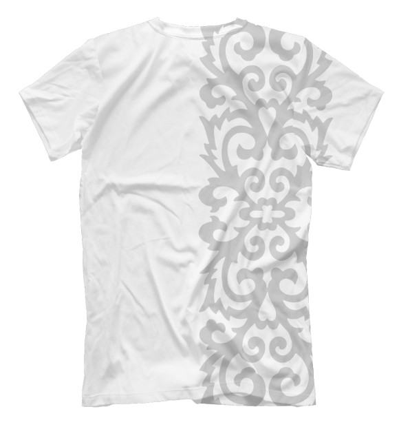 Мужская футболка с изображением Ахмат Орнамент цвета Белый