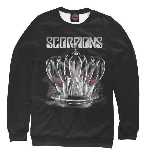 Свитшот для мальчиков с изображением Scorpions цвета Белый