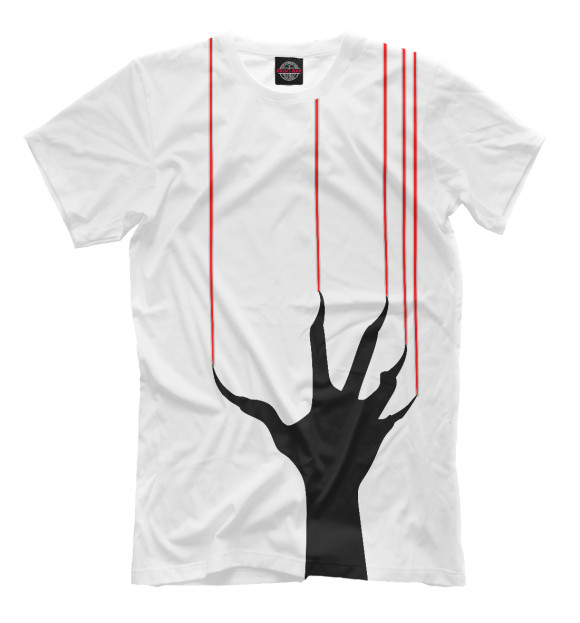 Мужская футболка с изображением Рука ведьмы цвета Молочно-белый