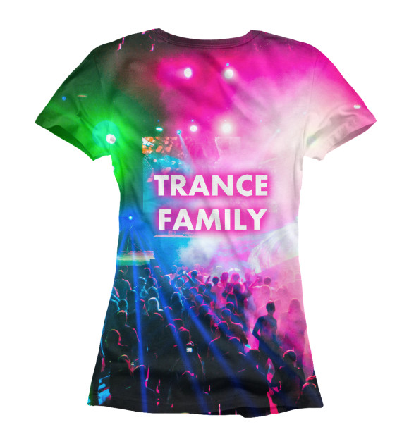 Футболка для девочек с изображением Trance Family цвета Белый