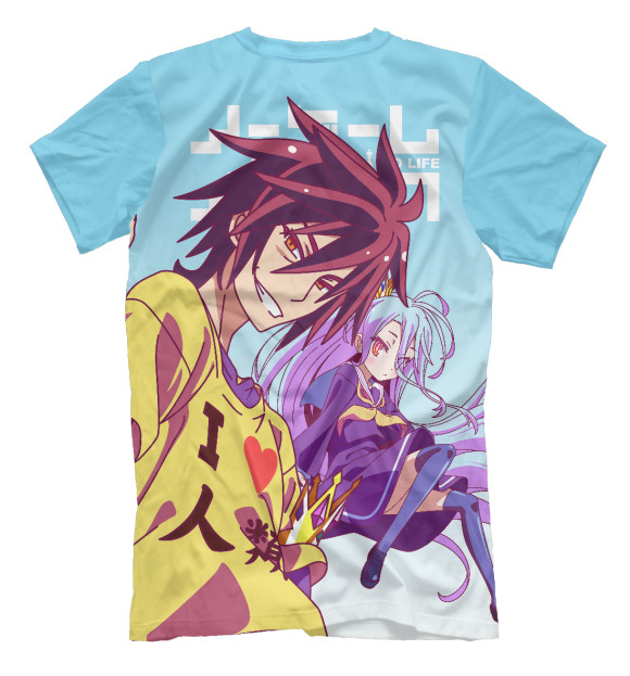 Мужская футболка с изображением No Game No Life цвета Белый