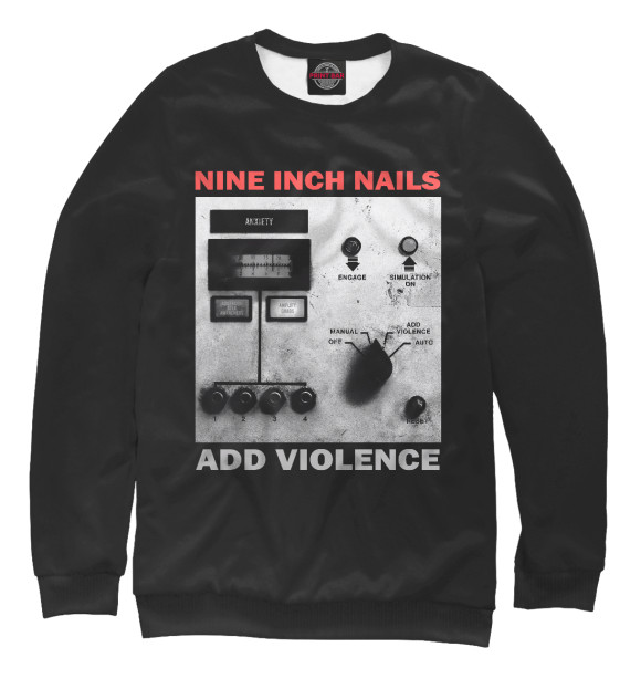 Свитшот для мальчиков с изображением Nine Inch Nails цвета Белый
