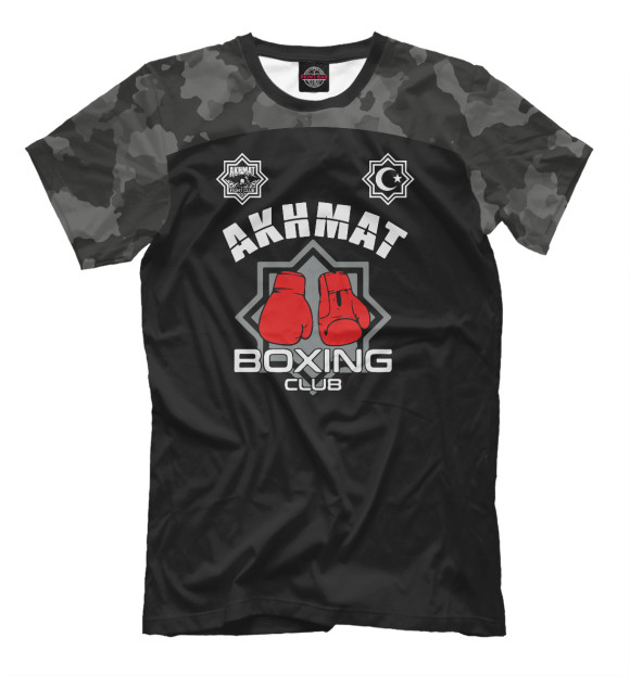 Футболка для мальчиков с изображением Akhmat boxing цвета Черный