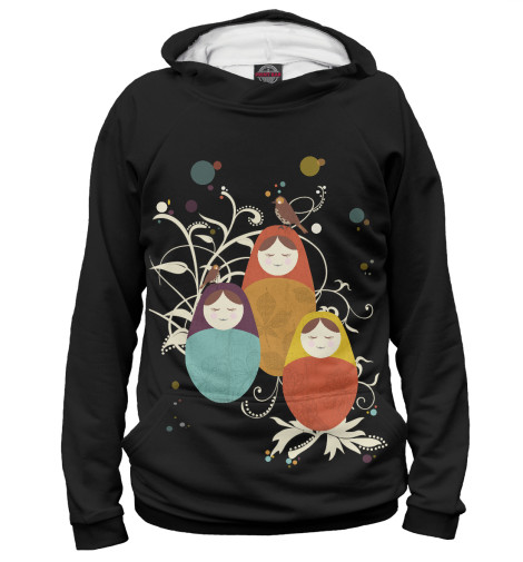 

Худи Print Bar, Белый, Матрешки