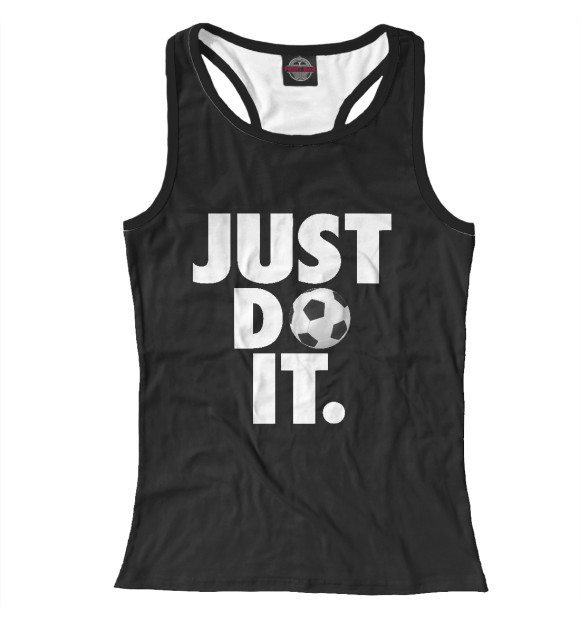 Женская майка-борцовка с изображением Просто играй цвета Белый