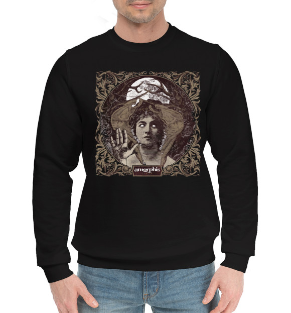 Мужской хлопковый свитшот с изображением Amorphis цвета Черный