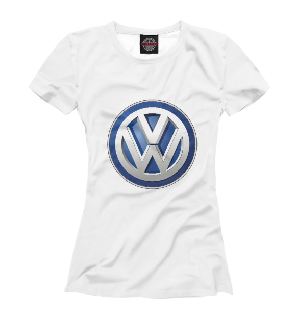 Футболка для девочек с изображением Volkswagen цвета Белый