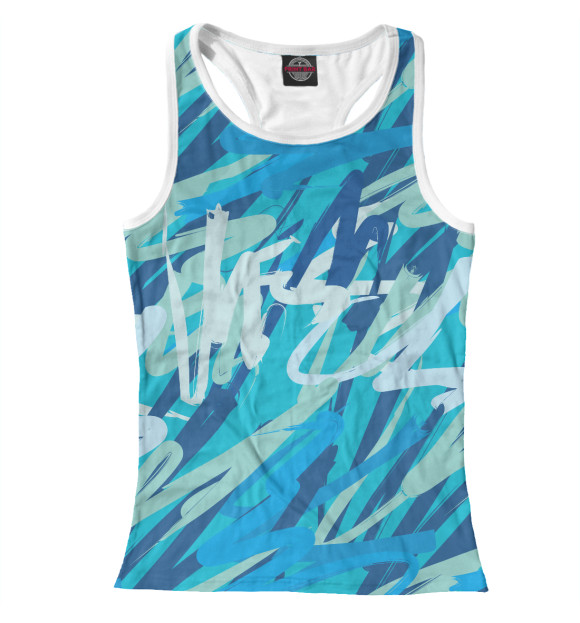 Женская майка-борцовка с изображением Краски цвета Белый