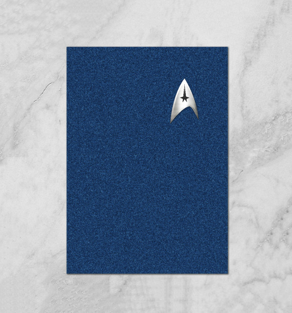 Плакат с притом Star Trek цвета Белый Плакат с изображением Star Trek цвета Белый