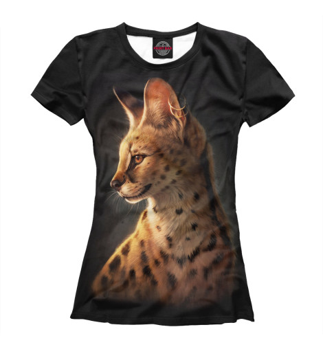 

Футболки Print Bar, Белый, Дикий кот