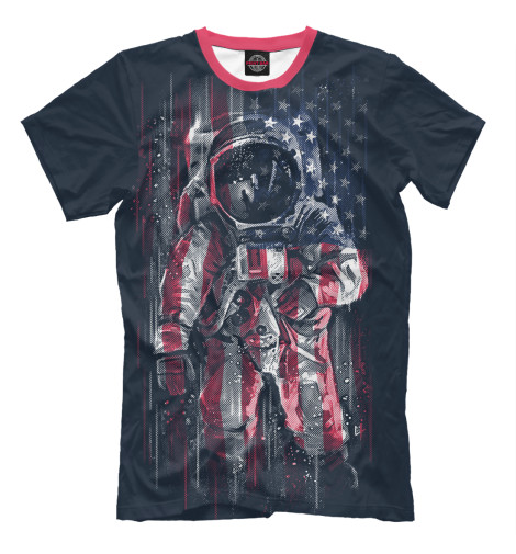 

Футболки Print Bar, Черный, Американский астронавт