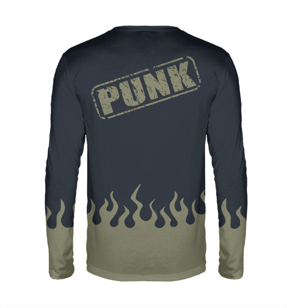 Мужской лонгслив с притом Rock цвета Белый Мужской лонгслив с изображением Rock цвета Белый