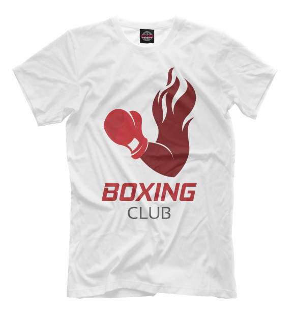 Мужская футболка с изображением Boxing Club цвета Белый