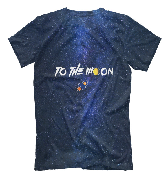 Мужская футболка с изображением To The Moon цвета Белый