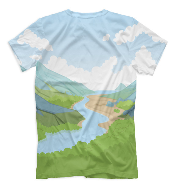 Мужская футболка с изображением Дэйл Гриббл цвета Белый