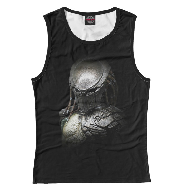 Женская майка с изображением Predator цвета Белый