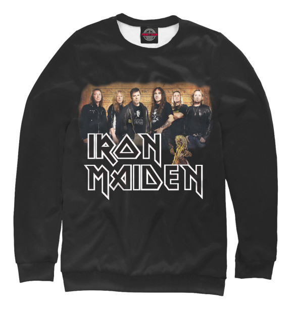 Свитшот для девочек с изображением Iron Maiden & Bruce Dickinson цвета Белый