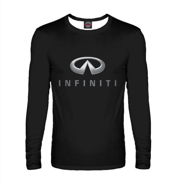 Мужской лонгслив с изображением Infiniti цвета Белый