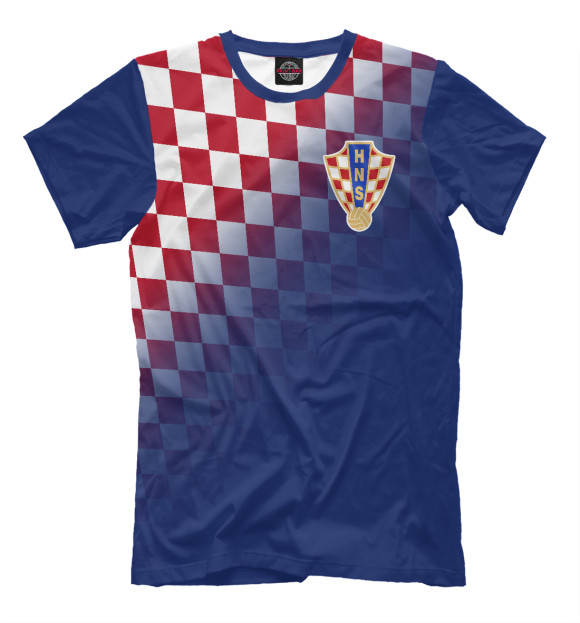 Мужская футболка с изображением Хорватия цвета Темно-синий