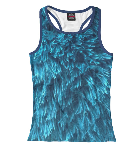 Женская майка-борцовка с изображением Йети цвета Белый