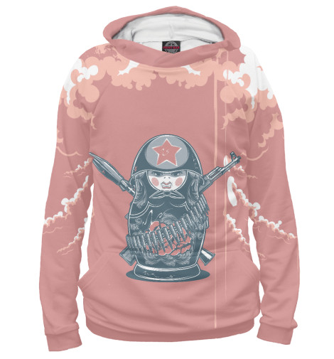 

Худи Print Bar, Белый, Evil Russky Matreshka