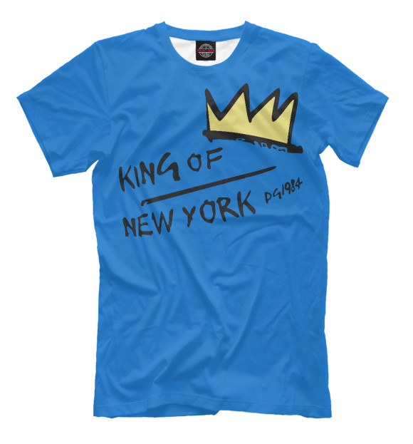 Мужская футболка с изображением King of New York цвета Грязно-голубой