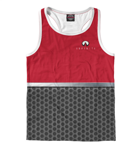 Мужская майка-борцовка с изображением Infiniti SPORT цвета Белый