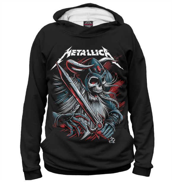 Женское худи с изображением Metallica цвета Белый