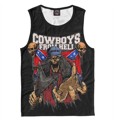 

Майки Print Bar, Белый, Cowboys From Hell