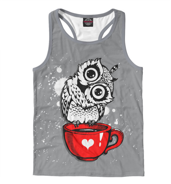 Мужская майка-борцовка с изображением Бодрого утра цвета Белый