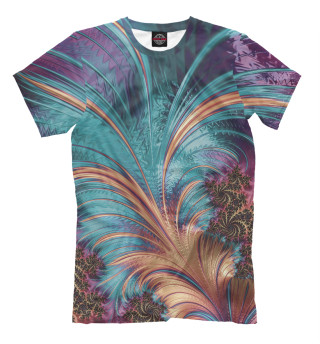 Мужская футболка Floral fractal pattern