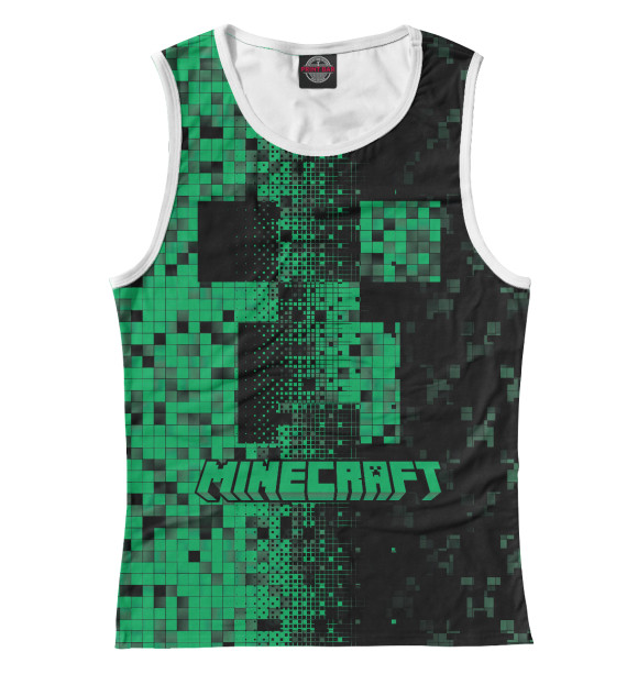 Майка для девочки с изображением Майнкрафт цвета Белый