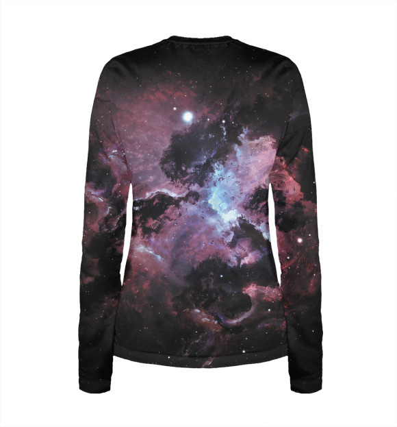 Женский лонгслив с изображением Cosmos цвета Белый