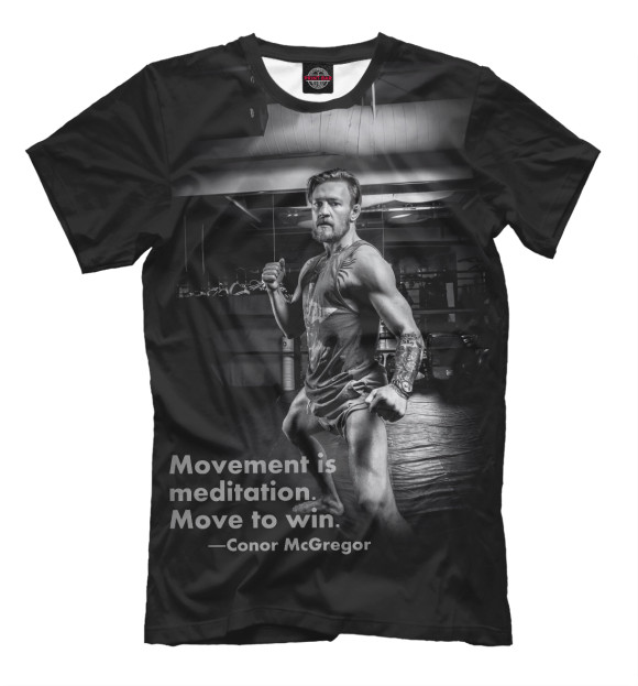 Футболка для мальчиков с изображением Conor Anthony McGregor цвета Черный