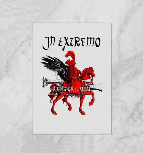 Плакат с притом In Extremo цвета Белый Плакат с изображением In Extremo цвета Белый