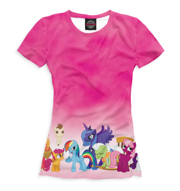 Женская футболка с изображением My Little Pony цвета Белый